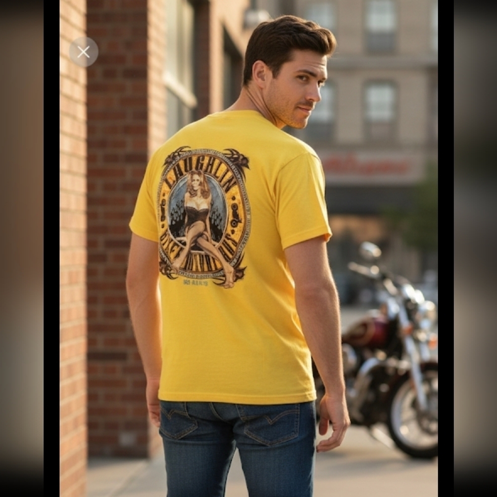 Vintage Laughlin Motorcycle T Shirt 2005 Biker Mardi Gras shirt Size XL